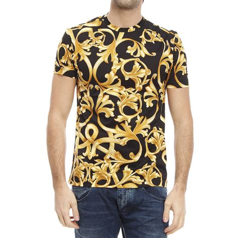 versace gold dress shirts|versace men's t shirts.